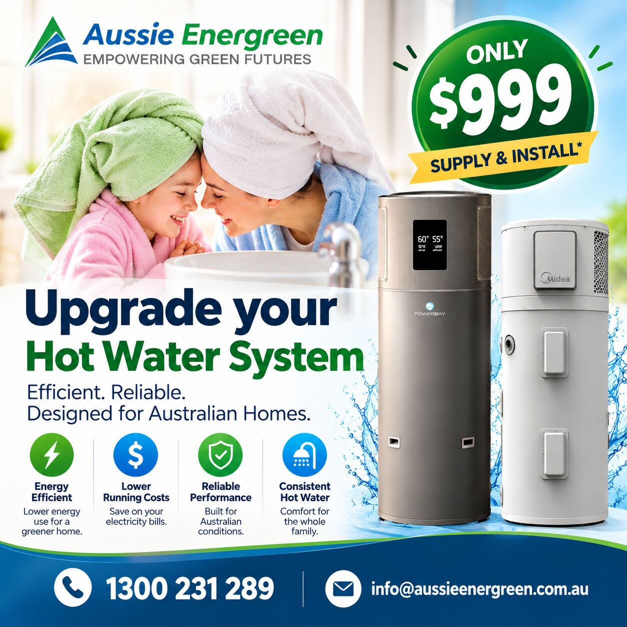 Melbourne, Air Conditioners, AUD 999,  Hot Water System Upgrade &ndash; Only $999 | Supply & Installation