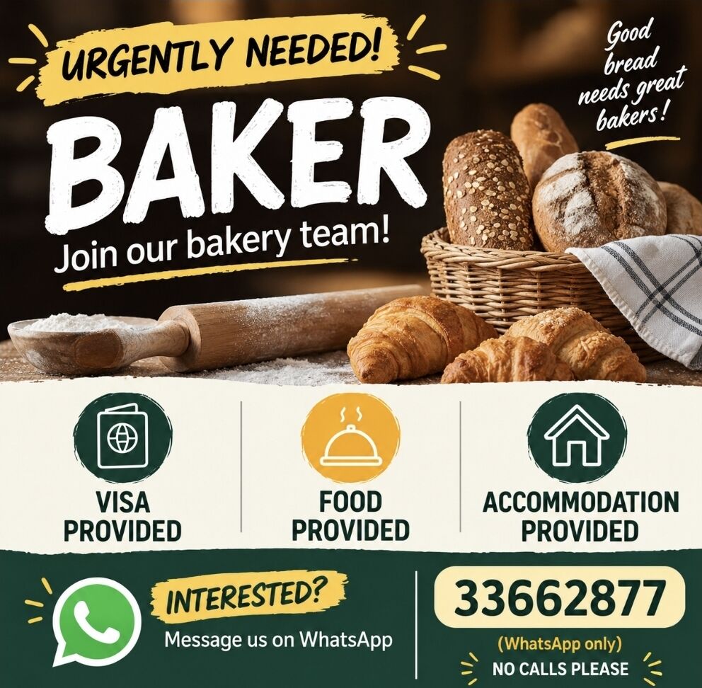 Manama, Jobs, Urgent Need Of A Baker For An Indian Bakery