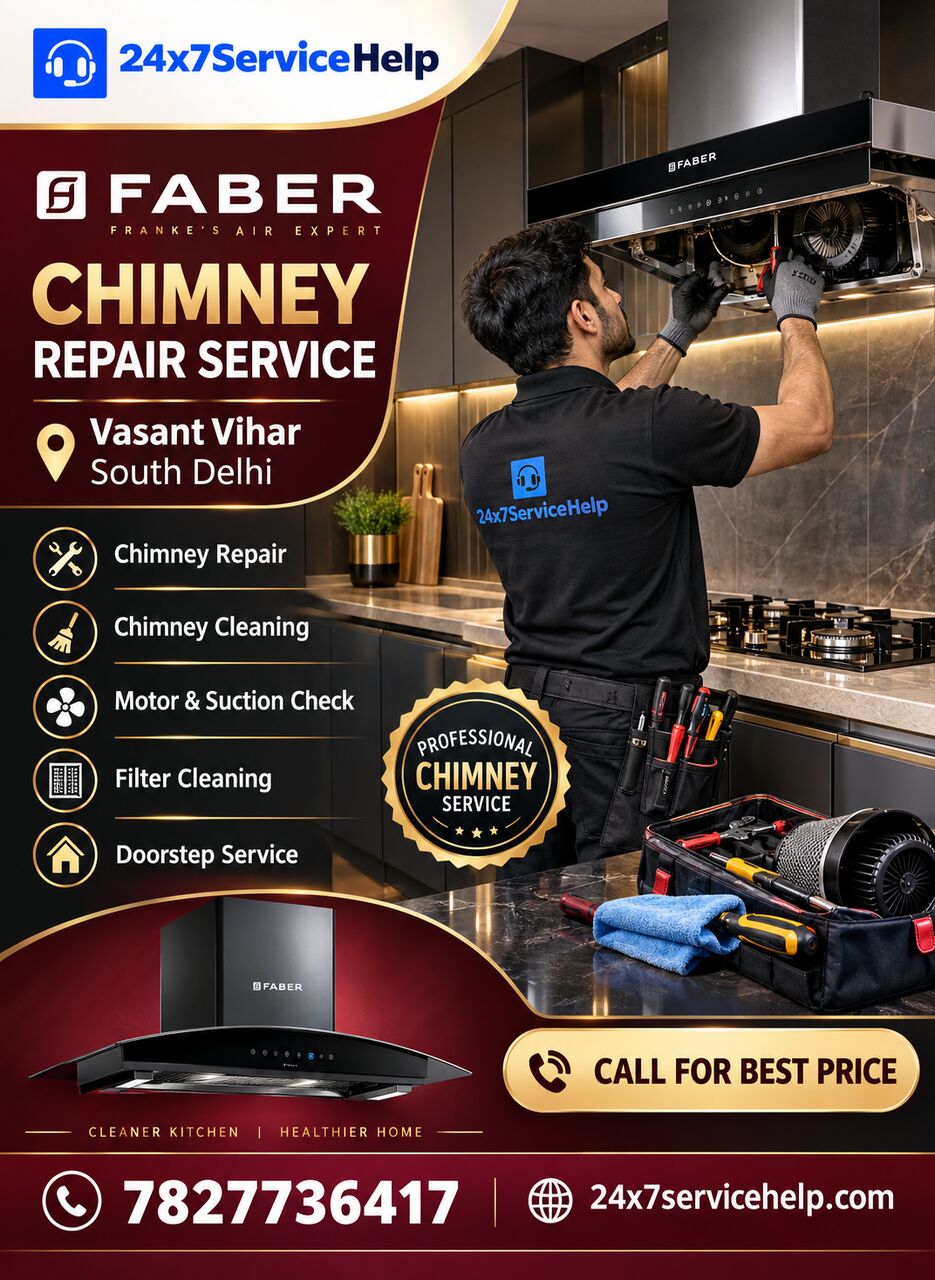 New Delhi, Appliance Repair, Reliable Ventilation Support With Faber Chimney Repair Service In Vasant Vihar South Delhi
