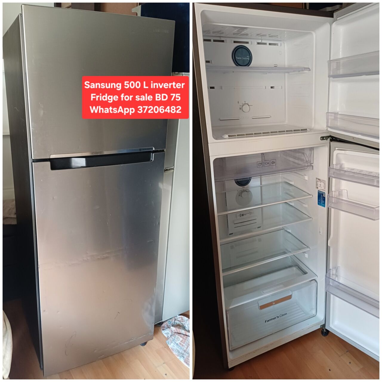 Manama, Appliances, BHD 75,  ✅️ Samsung 500 L Inverter Fridge For Sale In Good Condition With Delivery