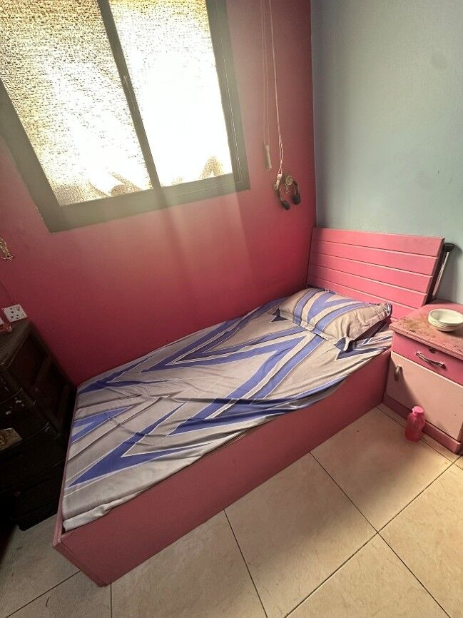Riyadh, Furniture, SAR 120,  Wooden Single Cot + Mattress