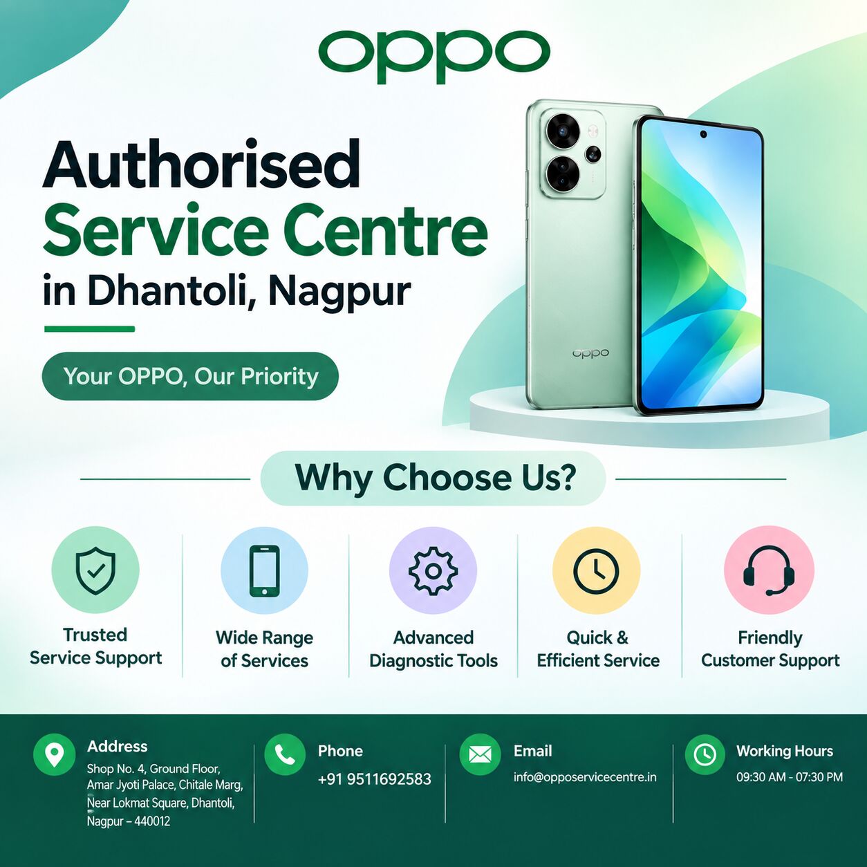 Nagpur, Appliance Repair, OPPO Authorised Service Center In Dhantoli