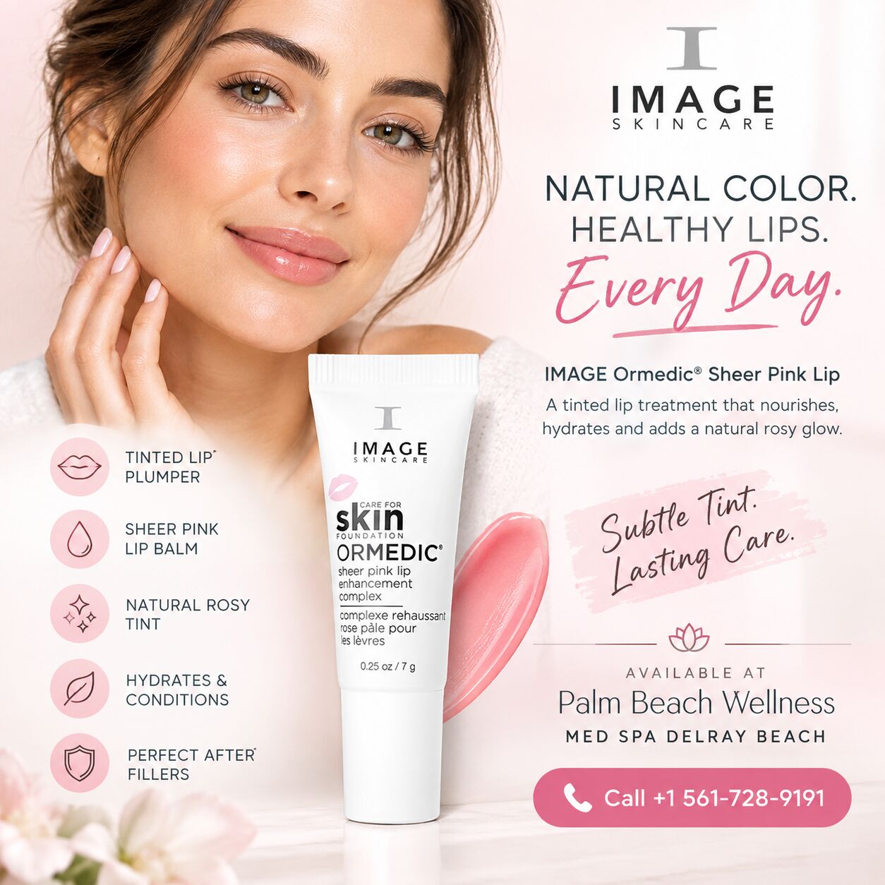 New York, Beautician, ORMEDIC Sheer Pink Lip Enhancement For Rosy Lips