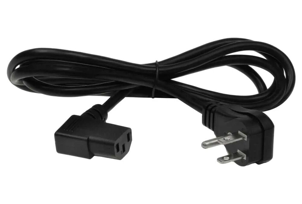 New York, Electronics, USD 4,  18 AWG NEMA 5-15P To C13 Standard Power Cord Right Angle