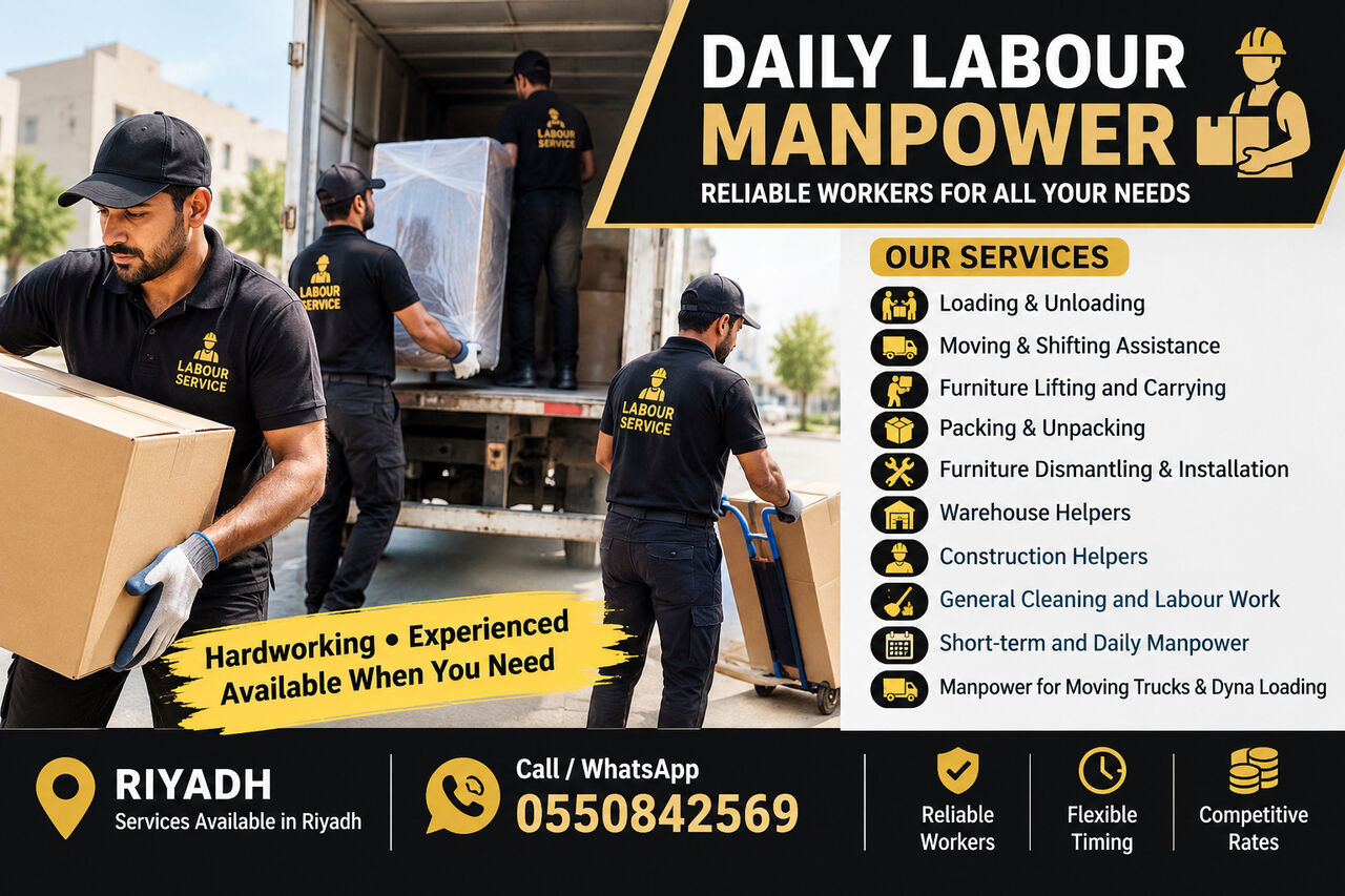 Riyadh, Manpower, Daily Monthly Labour Manpower Services &ndash; Riyadh