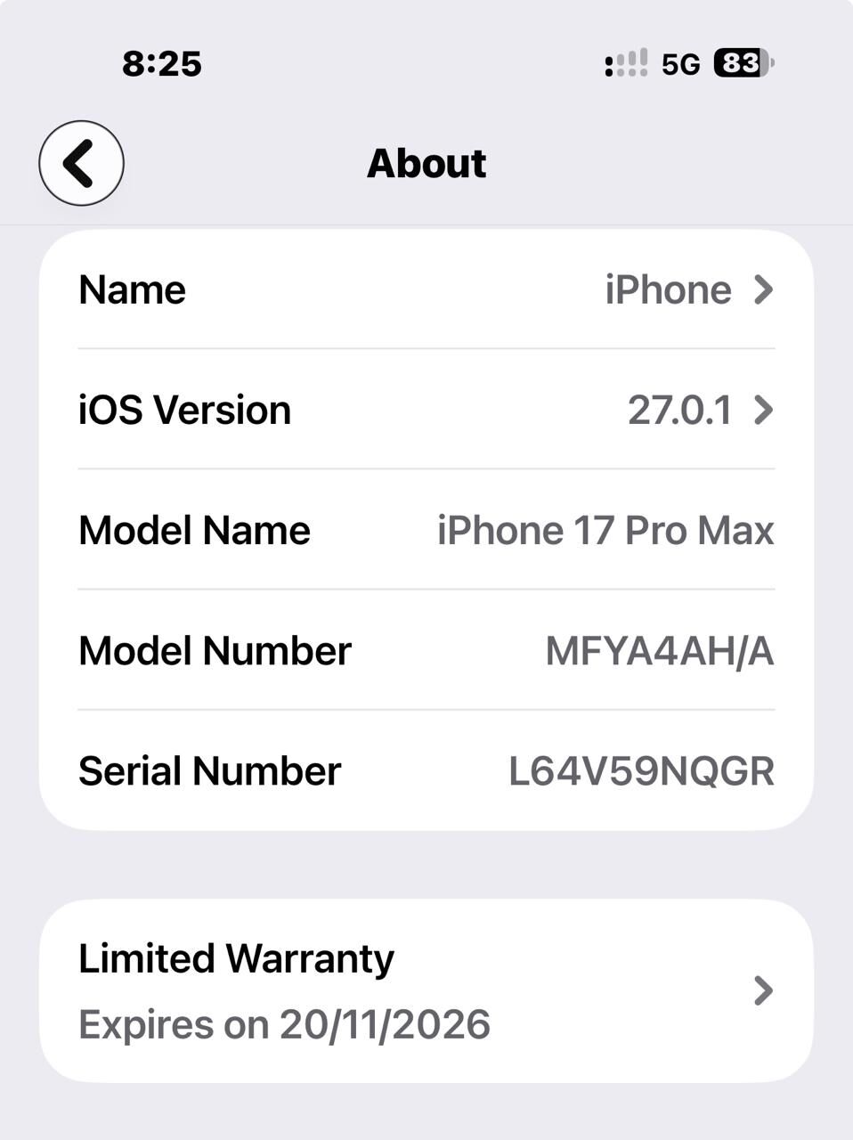 Sulai, Mobile Phones, SAR 4500,  SAR 4500, IPONE 17 Pro Max For Sale 256 GB Purchased On 20 Novemb Still In Warranty Period