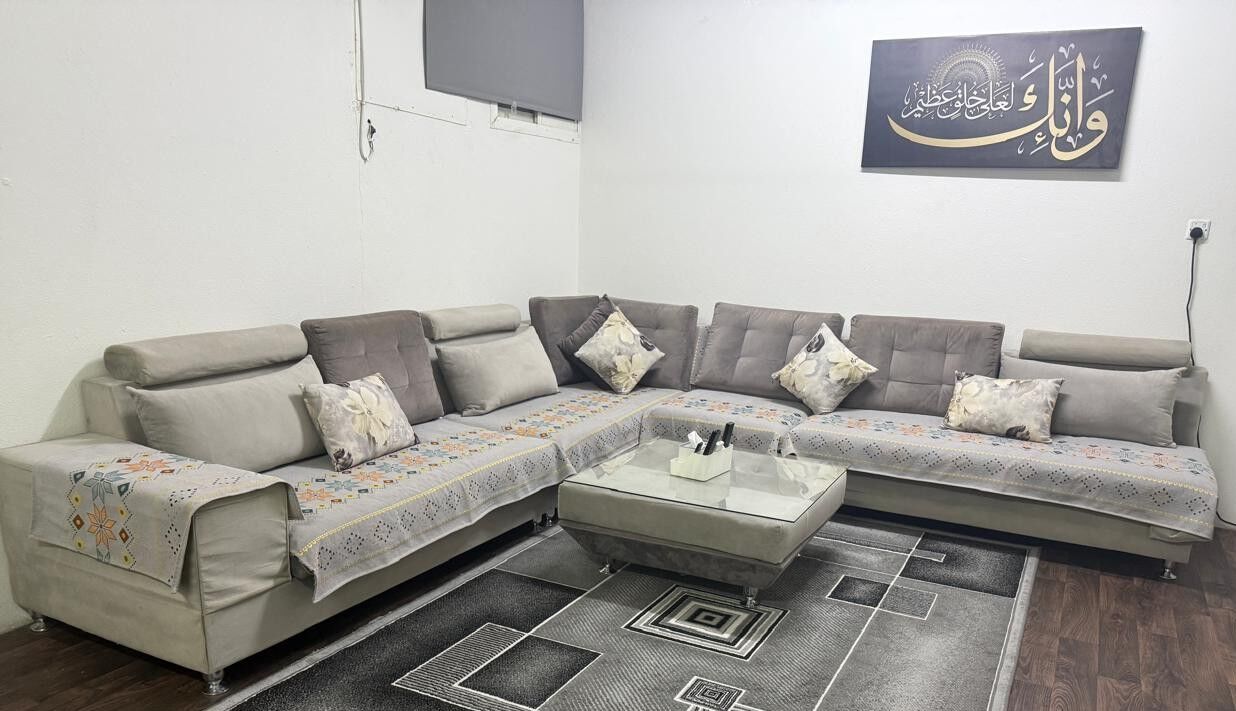 Al Naseem, Furniture, SAR 1700,  🛋️ Large 9-Seat Corner Sofa – Premium Light Grey