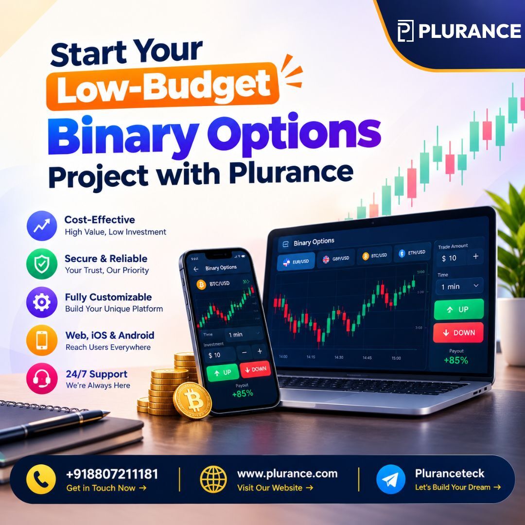 Mumbai, Software Development, Start Your Low-Budget Binary Options Project With Plurance