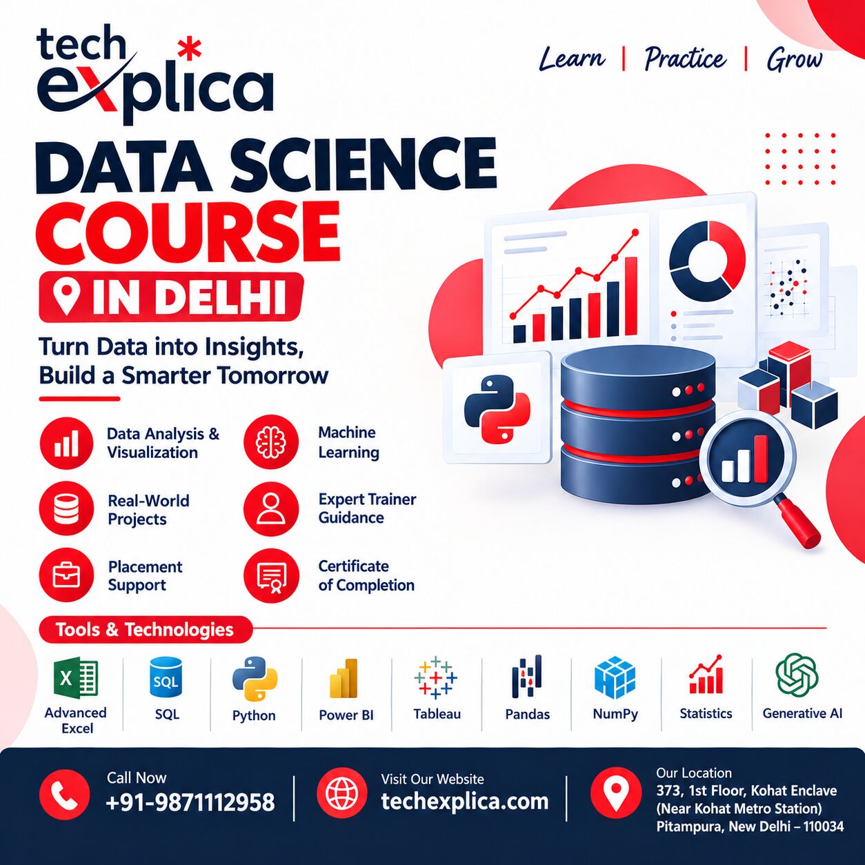 New Delhi, Lessons Offered, Data Science Course In Delhi