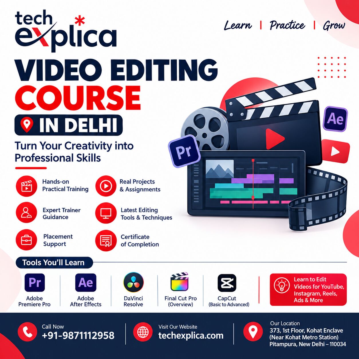 New Delhi, Lessons Offered, Video  Editing Course In Delhi