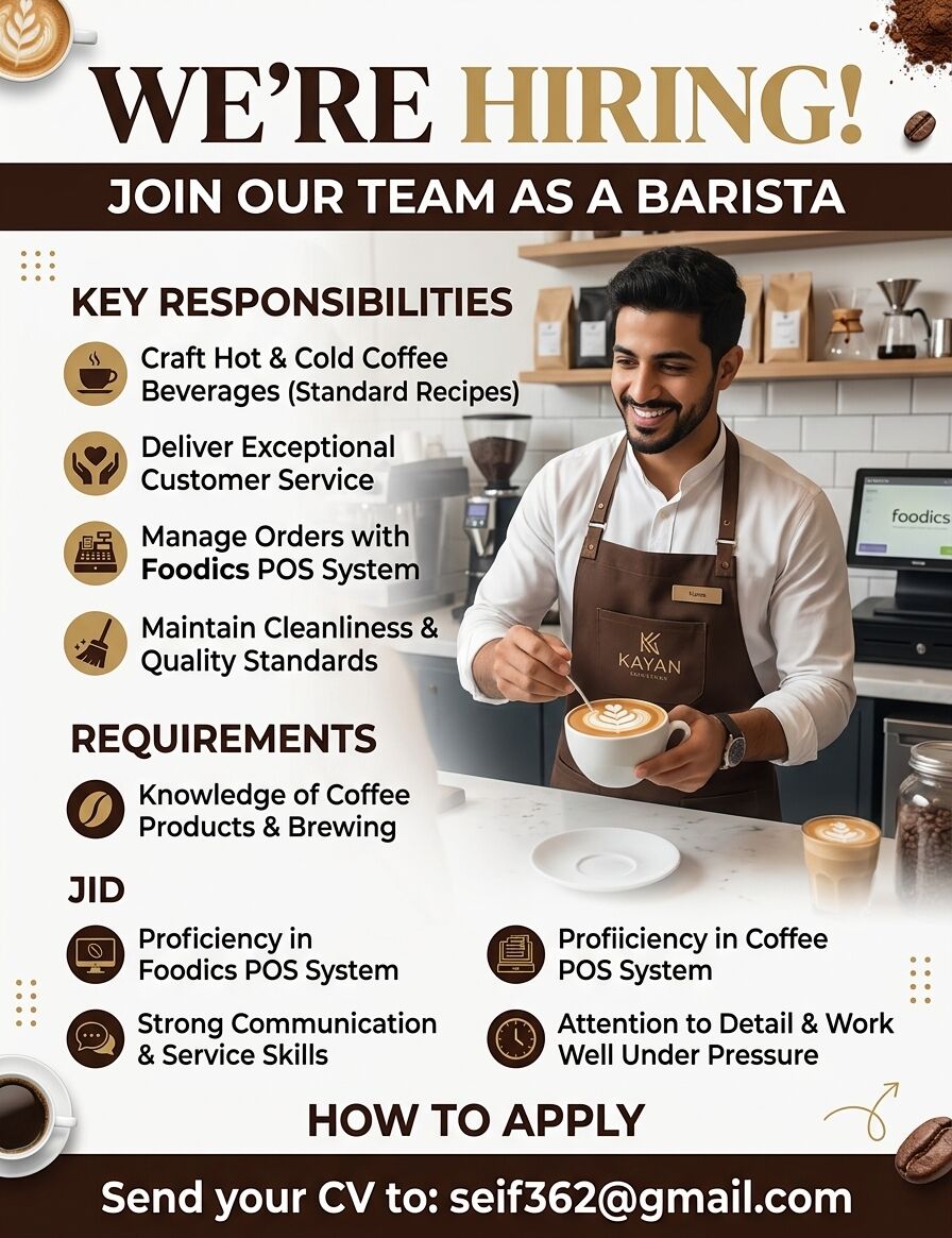 Jeddah, Jobs, Barista