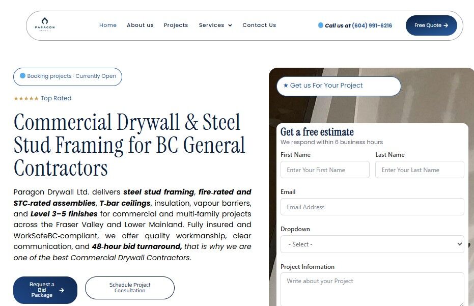 Vancouver, Construction, Paragon Vancouver Drywall Contractor