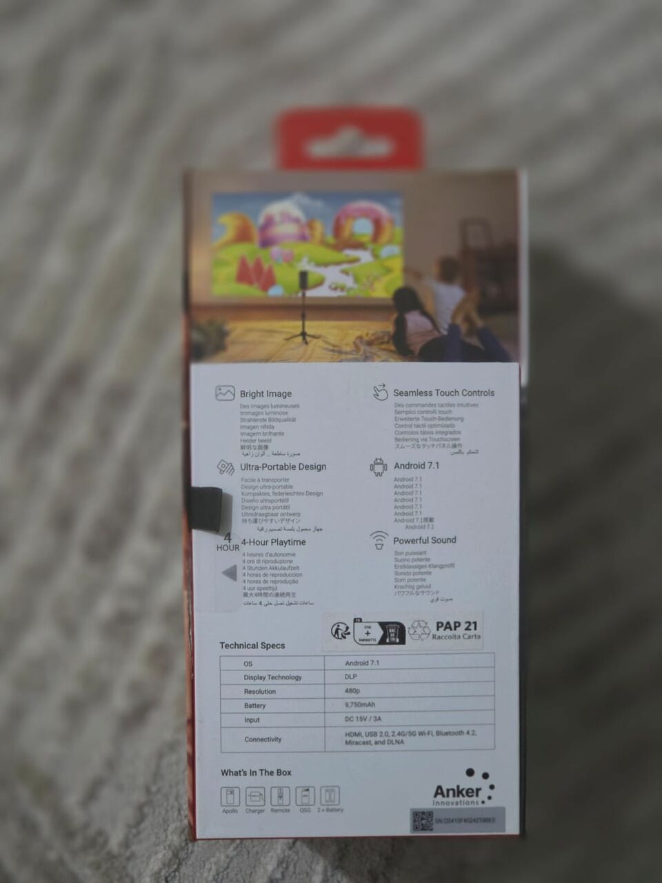 Al Adama, Electronics, SAR 1000,  Nebula Apollo D2410 Portable Projector
