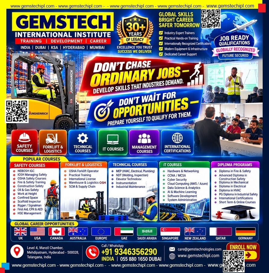 Dubai, Education, FORKLIFT OPERATOR TRAINING & LICENSED CERTIFICATION