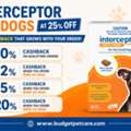 Interceptor For Dogs At 25% Off With Cashback That Grows With Your Order