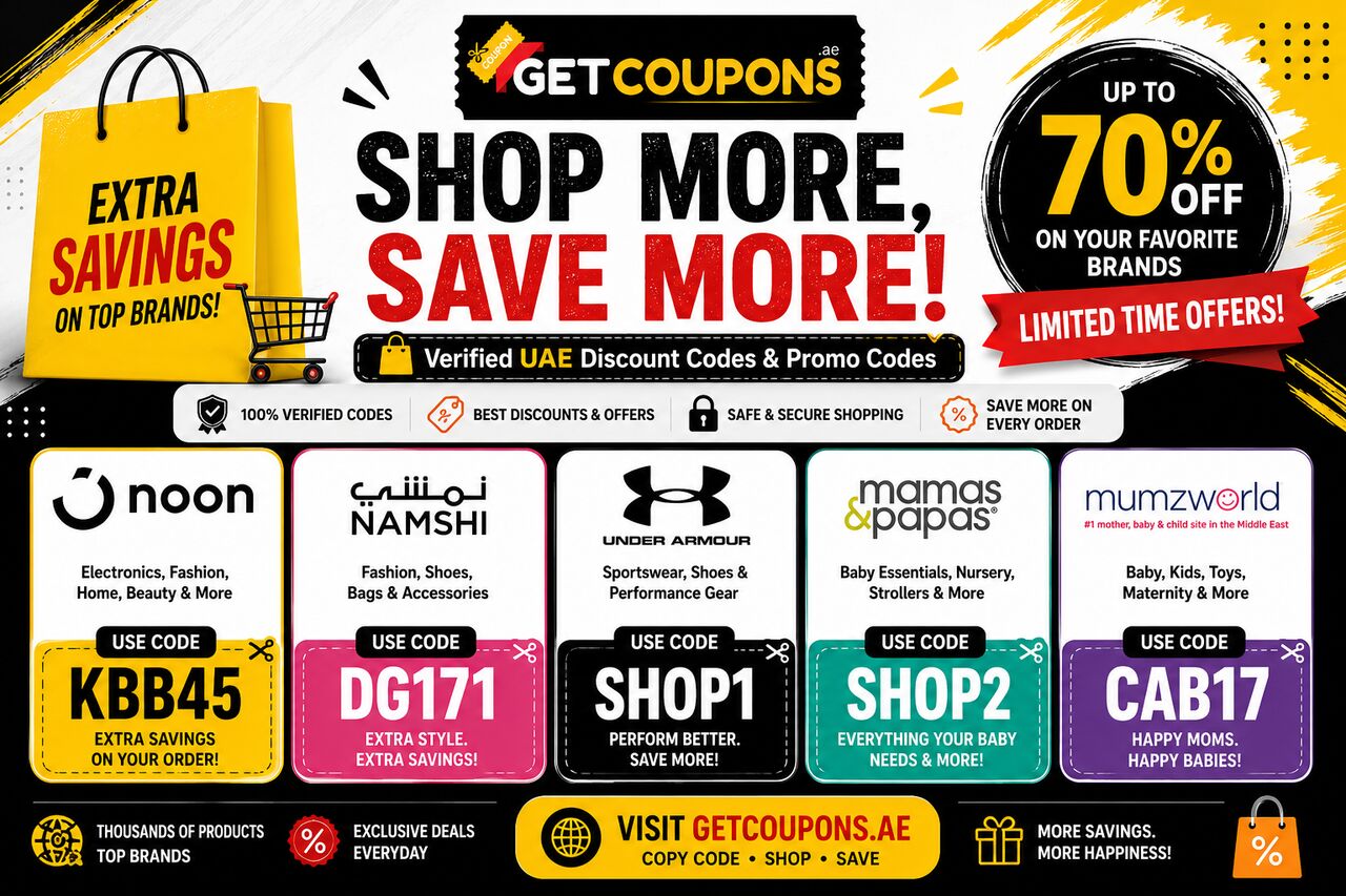Abu Dhabi, Clothing & Accessories, UAE Coupon Codes, Discount Codes & Promo Offers | GetCoupons.ae