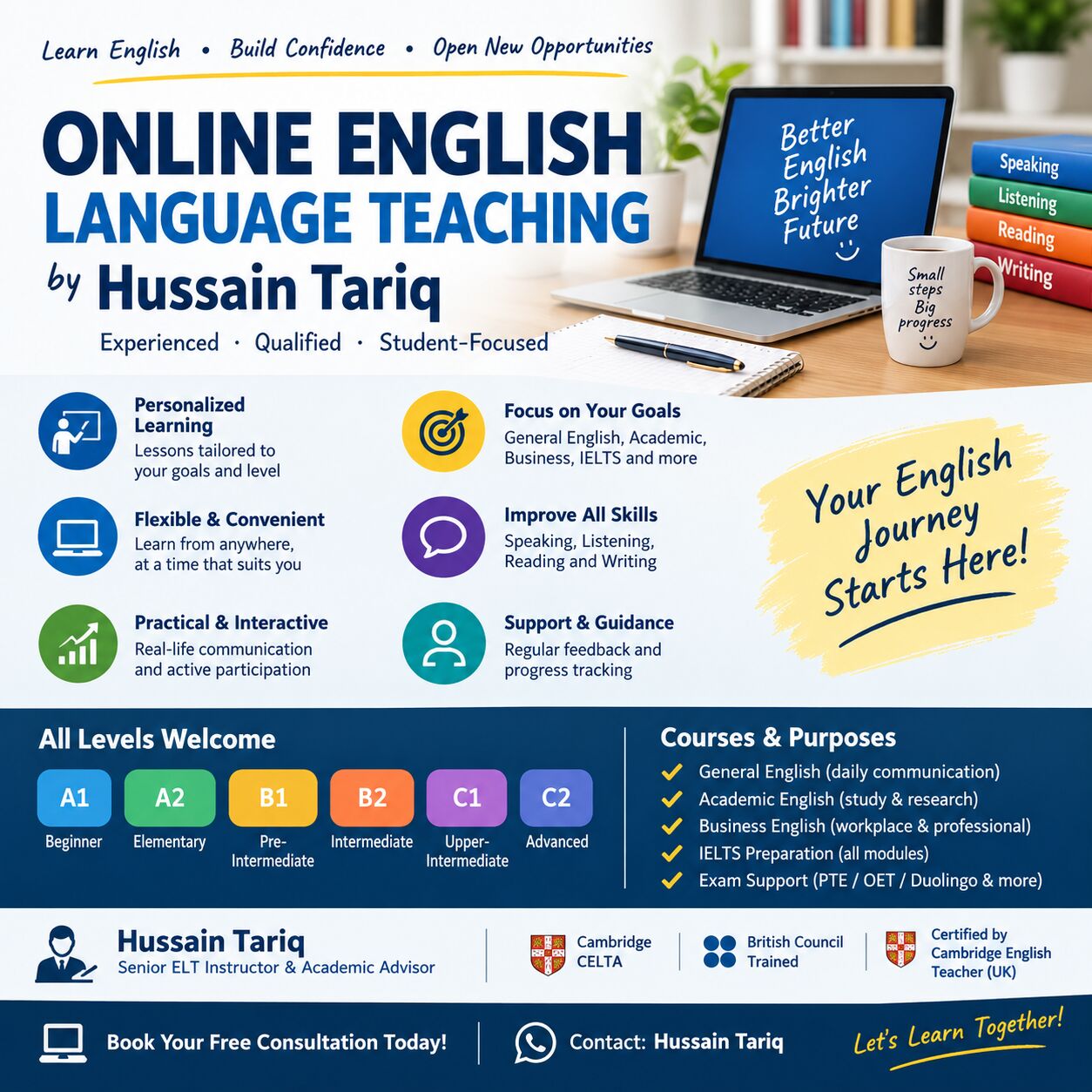 Dammam, Lessons Offered, Online English Speaking Classes