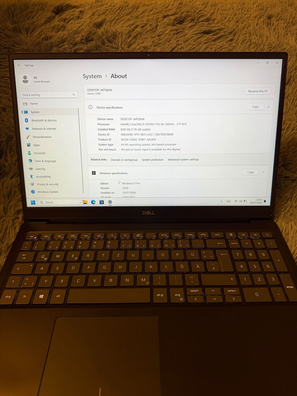 Khobar, Computers, SAR 1050,  Dell I5 10th Gen 15." Display