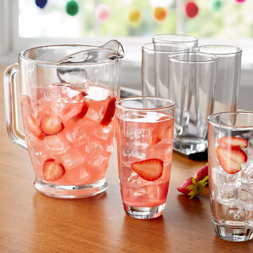 New York, Household Items, USD 30,  7-Piece Glass Pitcher And Drinkware Tumbler Set &ndash; Clear Glass Serving Set For Home