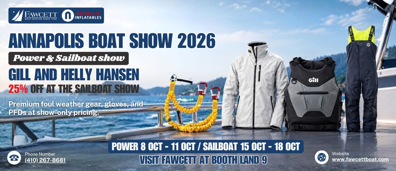 New York, Boats, Annapolis Sailboat Show 2026 | Fawcett Boat Supplies At Land 9