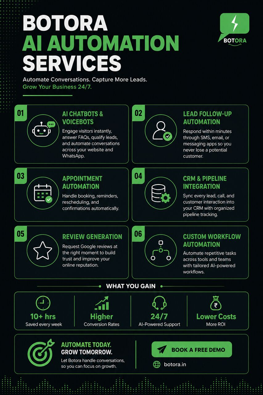 Bangalore, Software Development, Botora AI | AI Automation Chatbot Service
