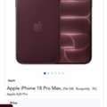 SAR 7000,  Iphone 18 Promax 256 GB Burgundy Box Packed Purchased From Jarir