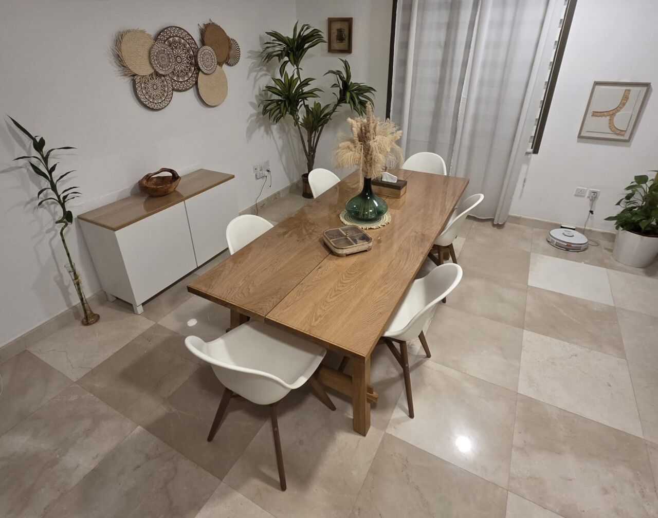 Jeddah, Furniture, SAR 2100,  IKEA MÖCKELBY Dining Table + IKEA Sideboard &ndash; Excellent Condition