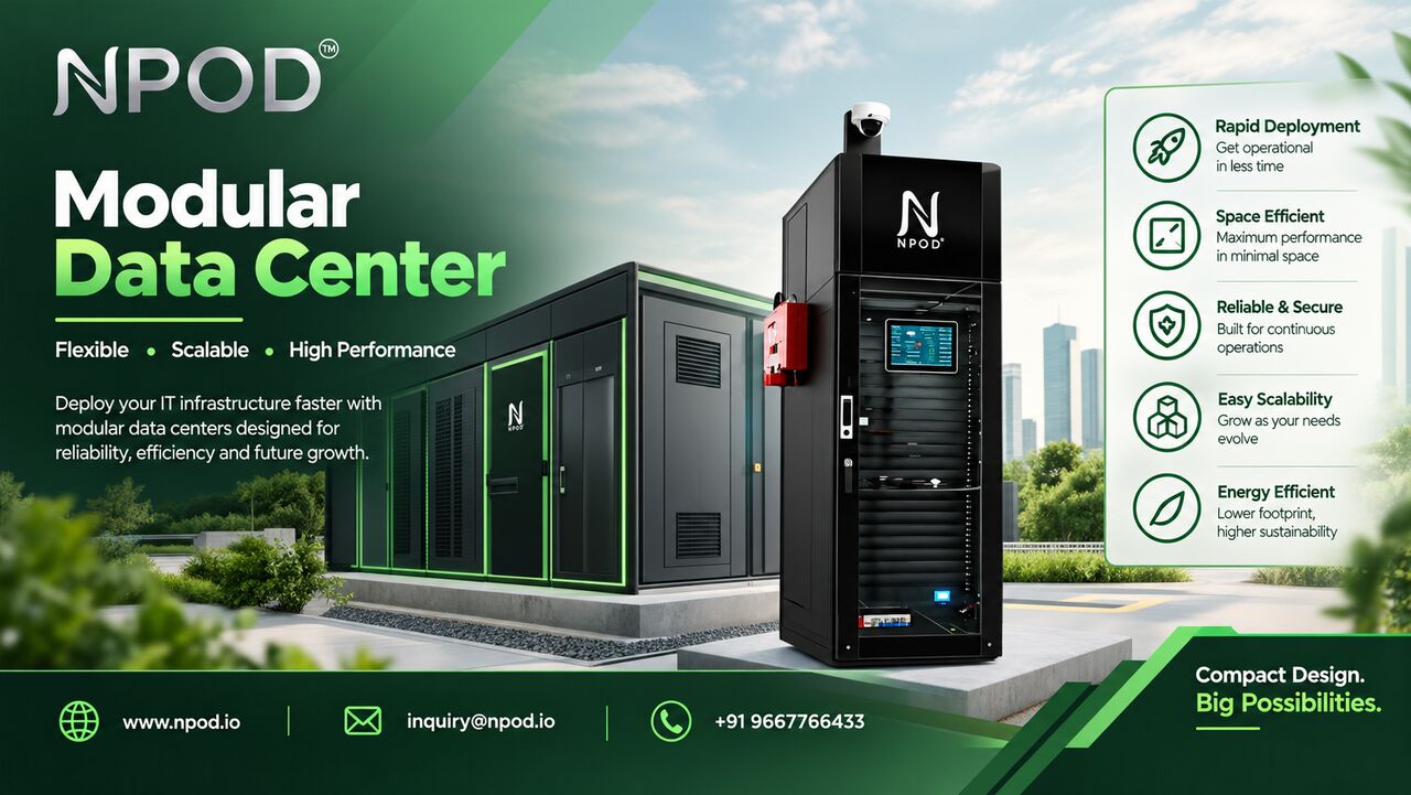 Noida, Computer, Modular Data Center Solutions For Business Expansion
