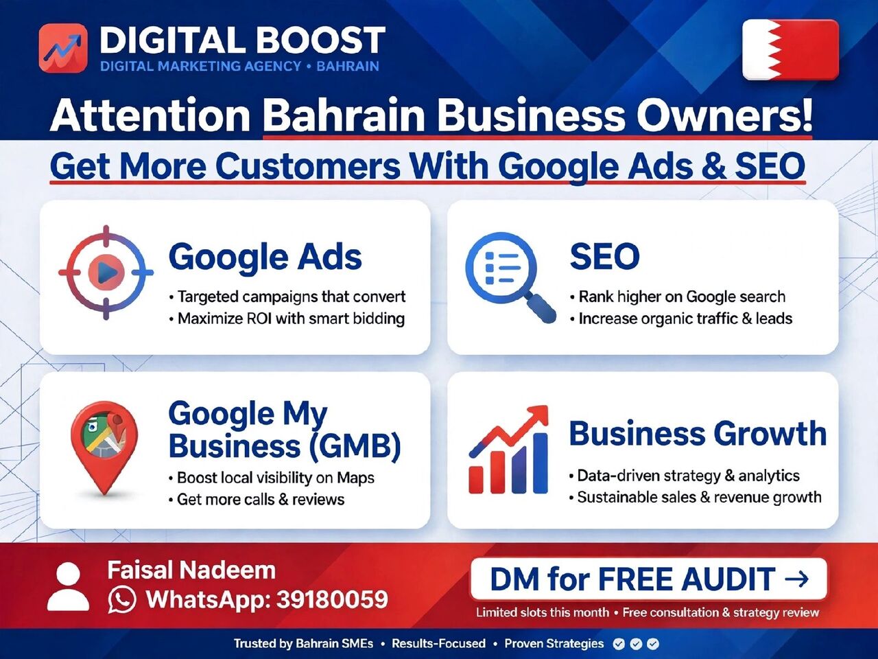 Manama, Marketing, Attention Bahrain Business Owners! Get More Customers With Google Ads & SEO