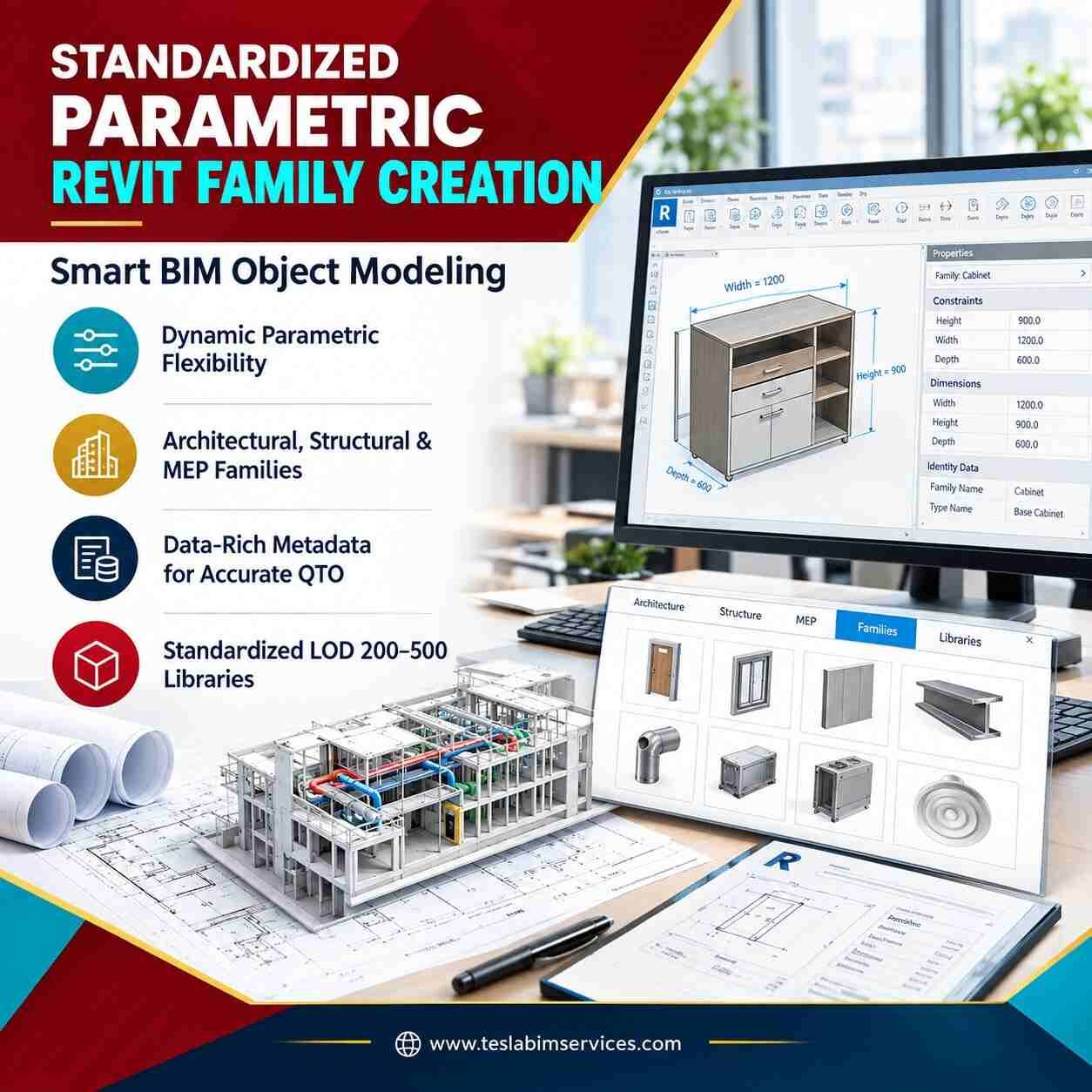 New York, Construction, Standardized, Parametric Revit Family Creation Services &ndash; New York