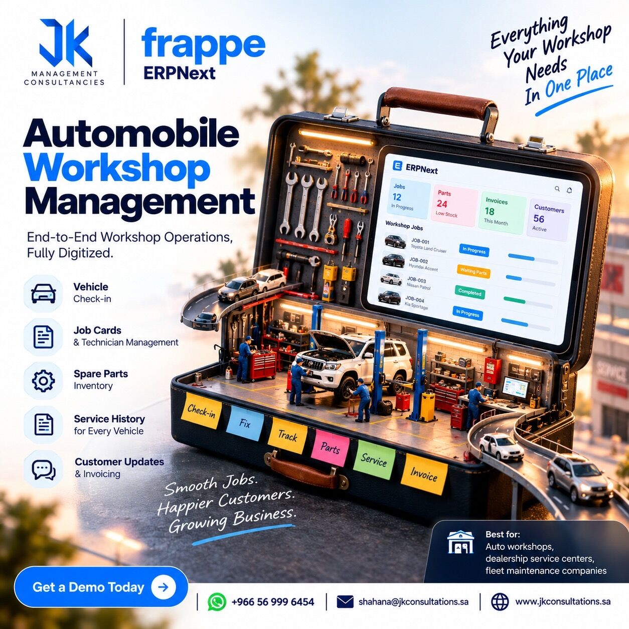 Riyadh, ERP, Automobile Workshop Management Software In Saudi Arabia | ERPNext