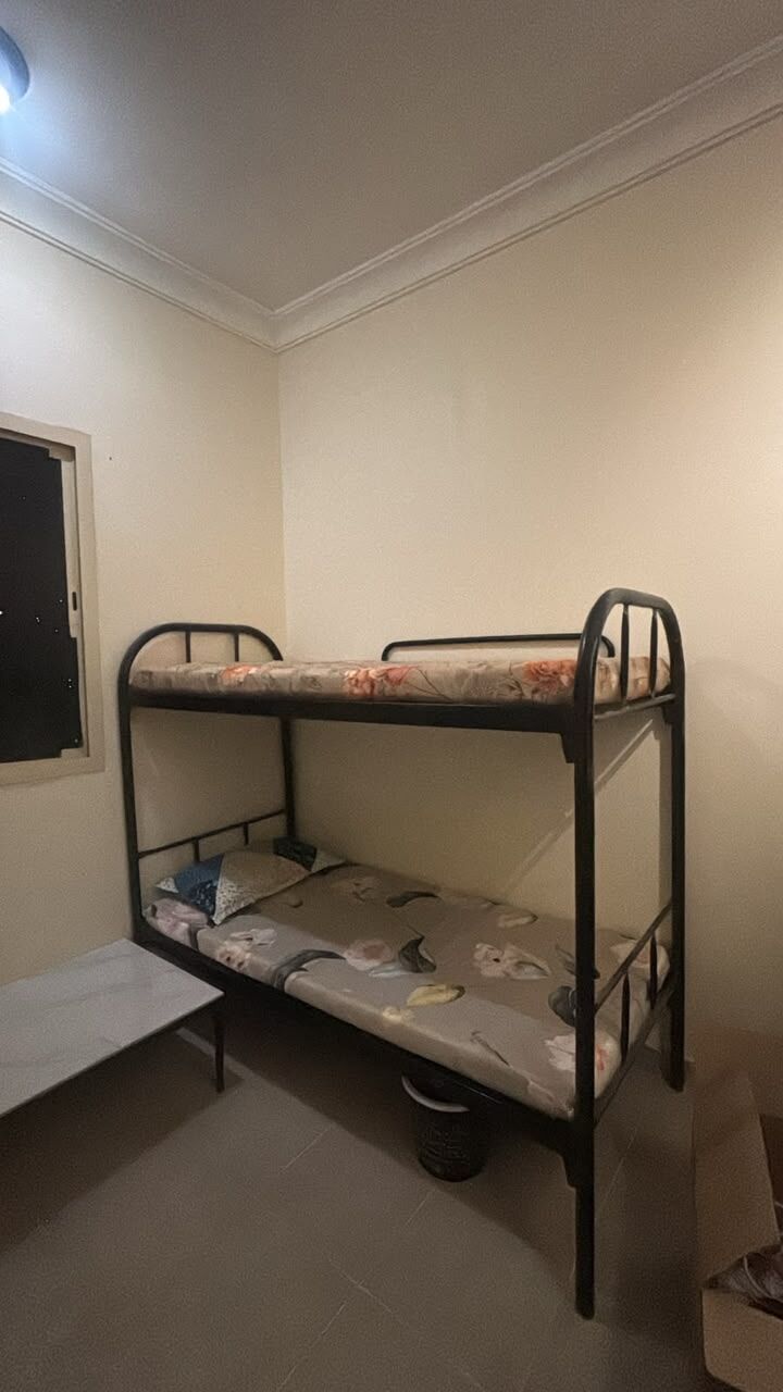 Ghirnatah, Furniture, SAR 150,  - Heavy Duty Double Bed - Like New - Strong Metal Fram And Table 50 Riyal