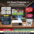 BHD 55,  LG Smart Projector Rechargeable Upto 100" Display Wireless Screen Connectivity & Bluetooth