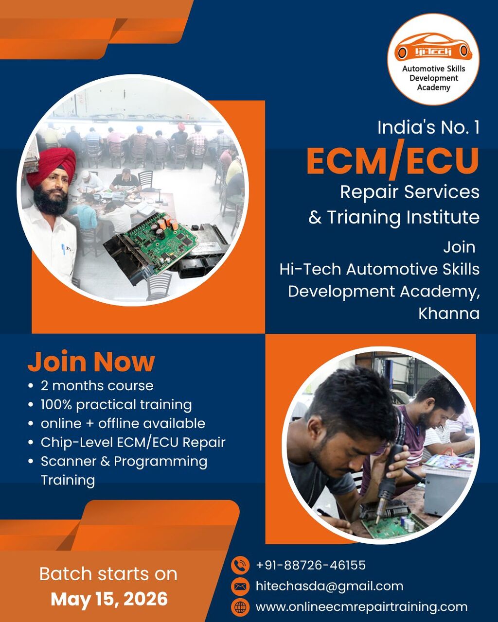 Punjab, Lessons Offered, ECM Repair Training Near Me In Khanna