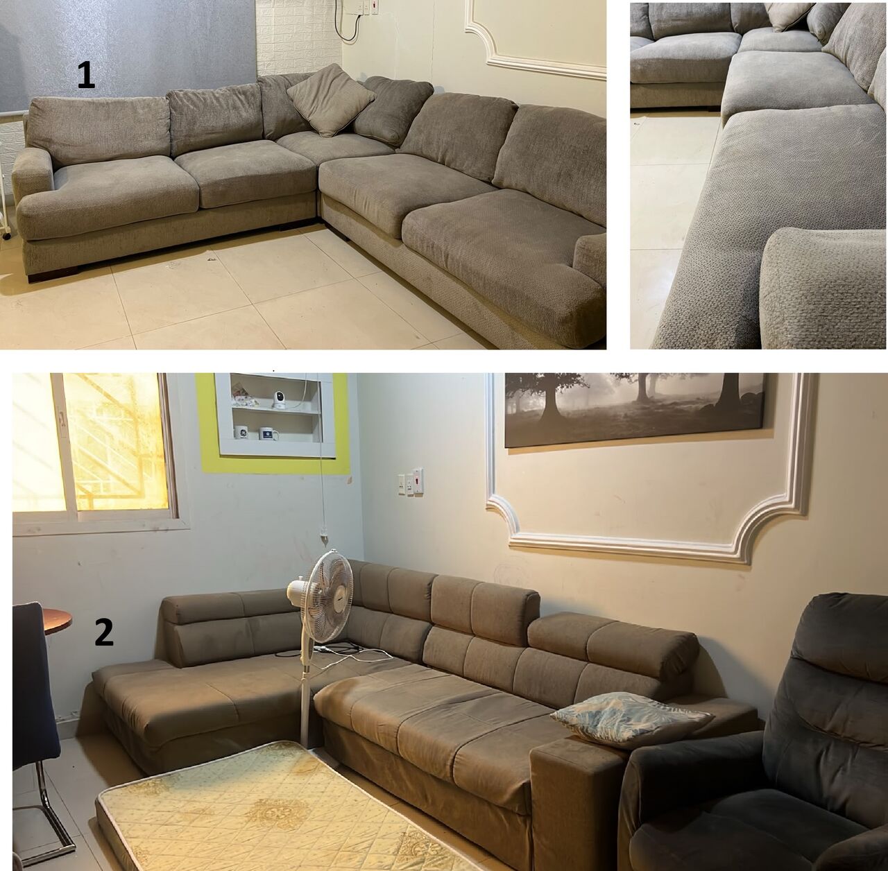 Khobar, Furniture, SAR 1500,  Selling Ashley Furnitures - Full Bed Set + 2 Sofa + Cupboards + 0547138455