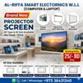 BHD 25,  New Projector Screen Box Pack All Size With Stand & Wall Mounted Available At Good Price