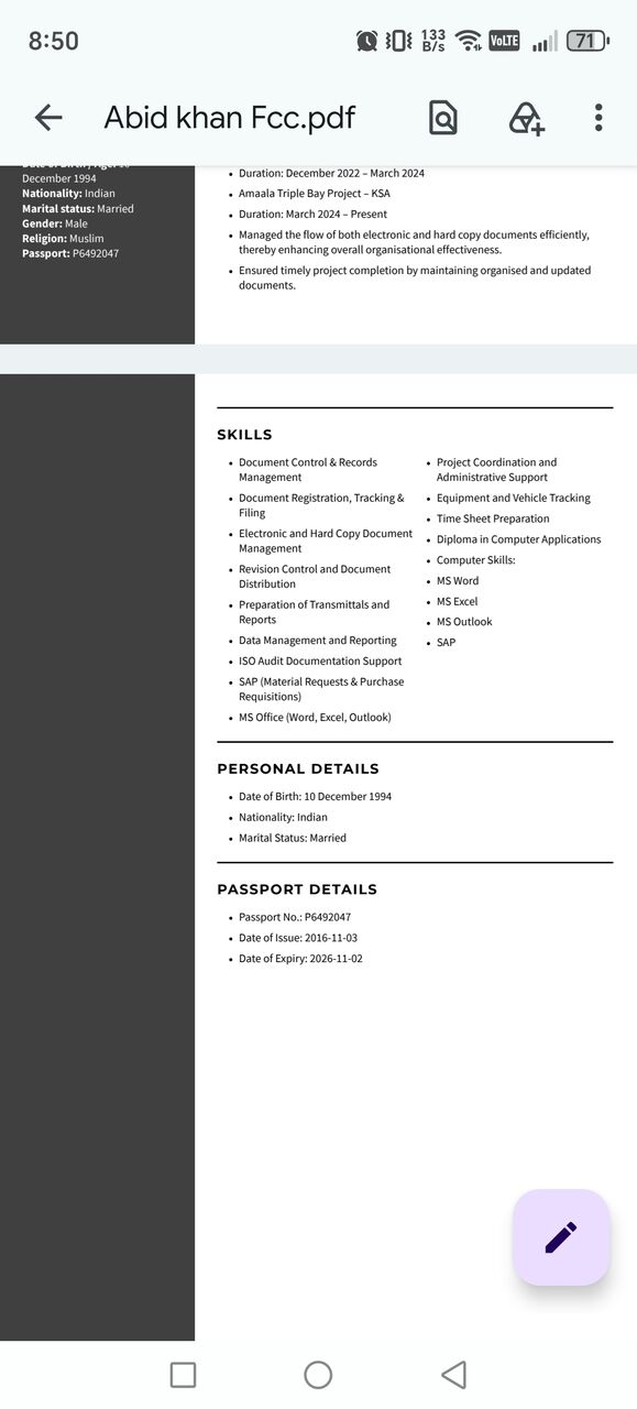 Riyadh, Job Seekers, Document Controller