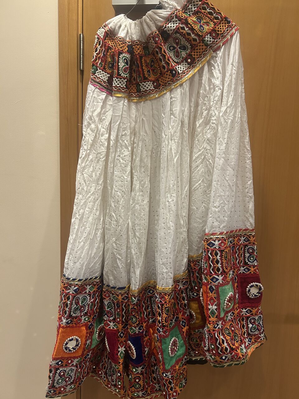 Adliya, Clothing & Accessories, BHD 13,  Beautiful White Original Mirror Work Ghagra Choli For Sale