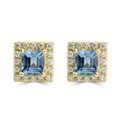 USD 944,  For Sale: Aquamarine Earrings With Diamonds In 18K Gold