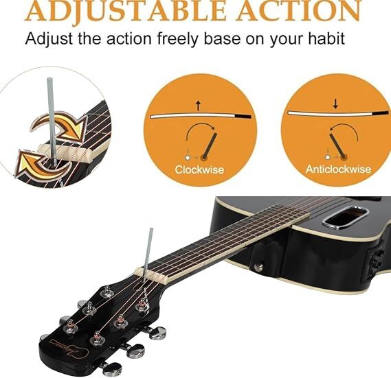 Riyadh, Musical Instruments, SAR 250,  String Acoustic Electric Guitar Kit,39 Inch