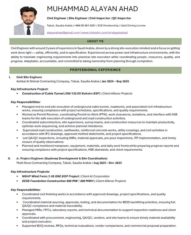Riyadh, Job Seekers, Civil Engineer | EPC Projects | SCE Registered