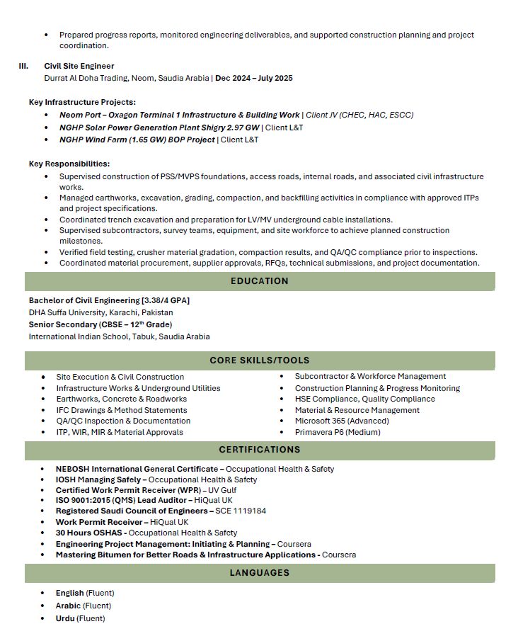 Riyadh, Job Seekers, Civil Engineer | EPC Projects | SCE Registered