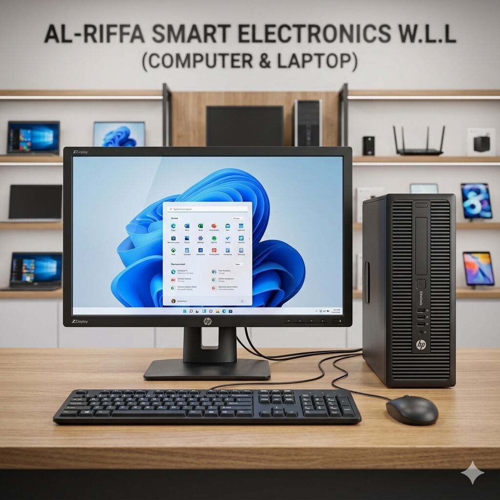 Manama, Computers, BHD 155,  HP Core I7 10th Generation Computer Set HP 24" 2K Screen 16GB DDR4 RAM 128GB SSD+500GB HDD