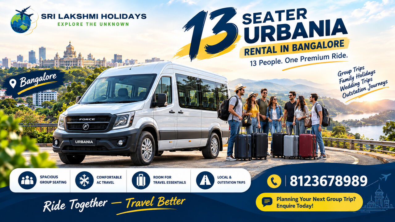 Bangalore, Travel, What Makes A 13 Seater Urbania Rental In Bangalore Suitable For Group Travel?