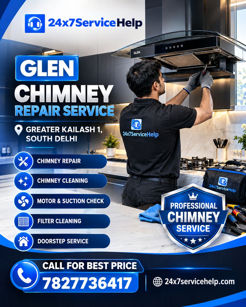 New Delhi, Appliance Repair, Glen Chimney Repair Service In Greater Kailash 1 South Delhi &ndash; Reliable Doorstep Kitchen S
