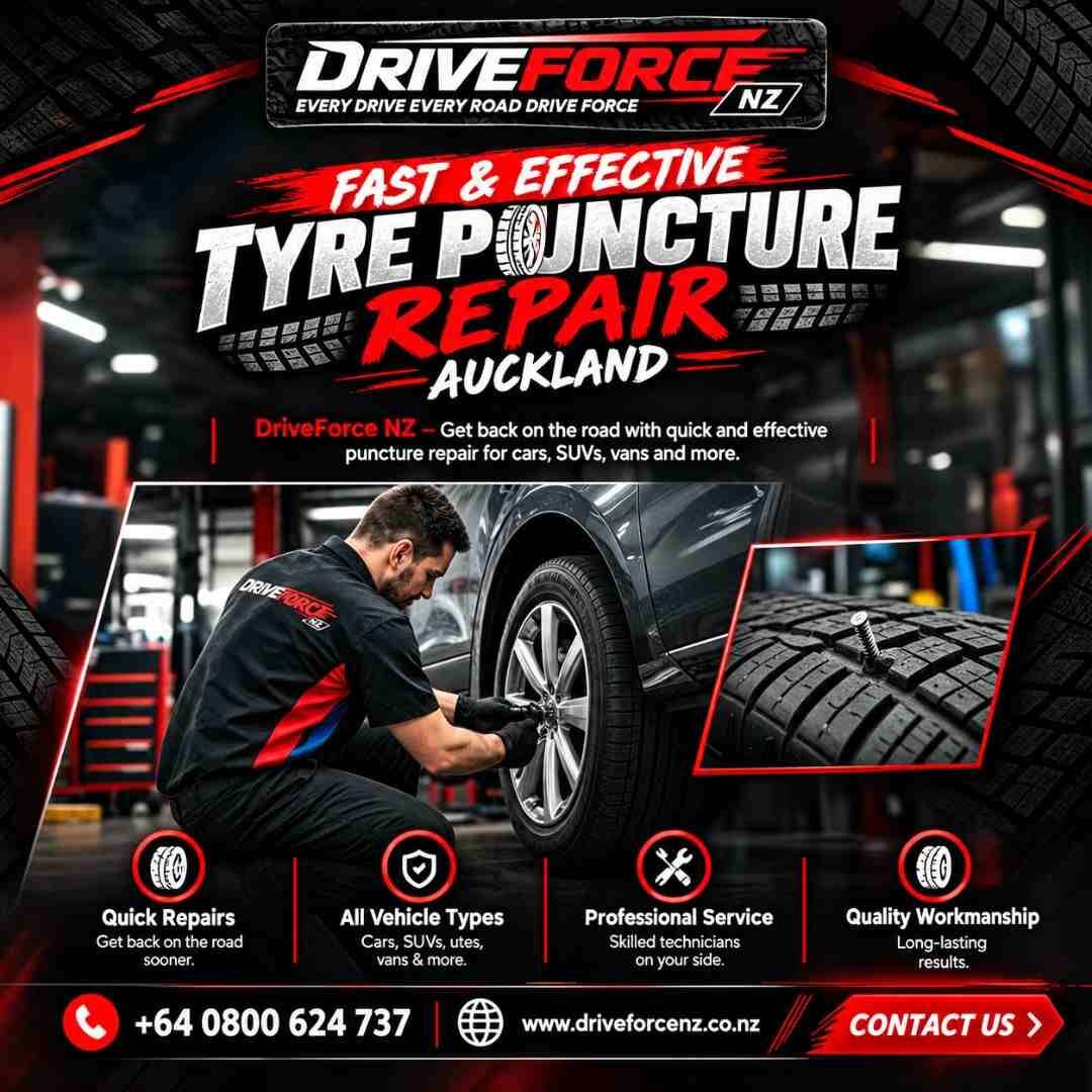 Auckland, Automotive, Tyre Puncture Repair Auckland | Drive Force