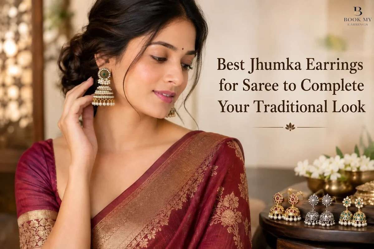 New Delhi, Clothing & Accessories, Shop Trendy Jhumka Earrings For Saree Looks At BME