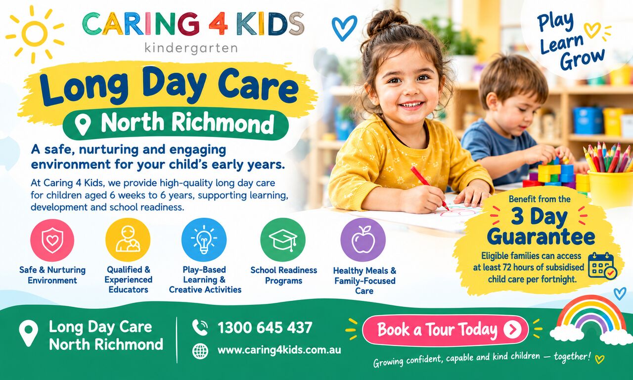 Sydney, Daycare, Long Day Care North Richmond | Caring 4 Kids