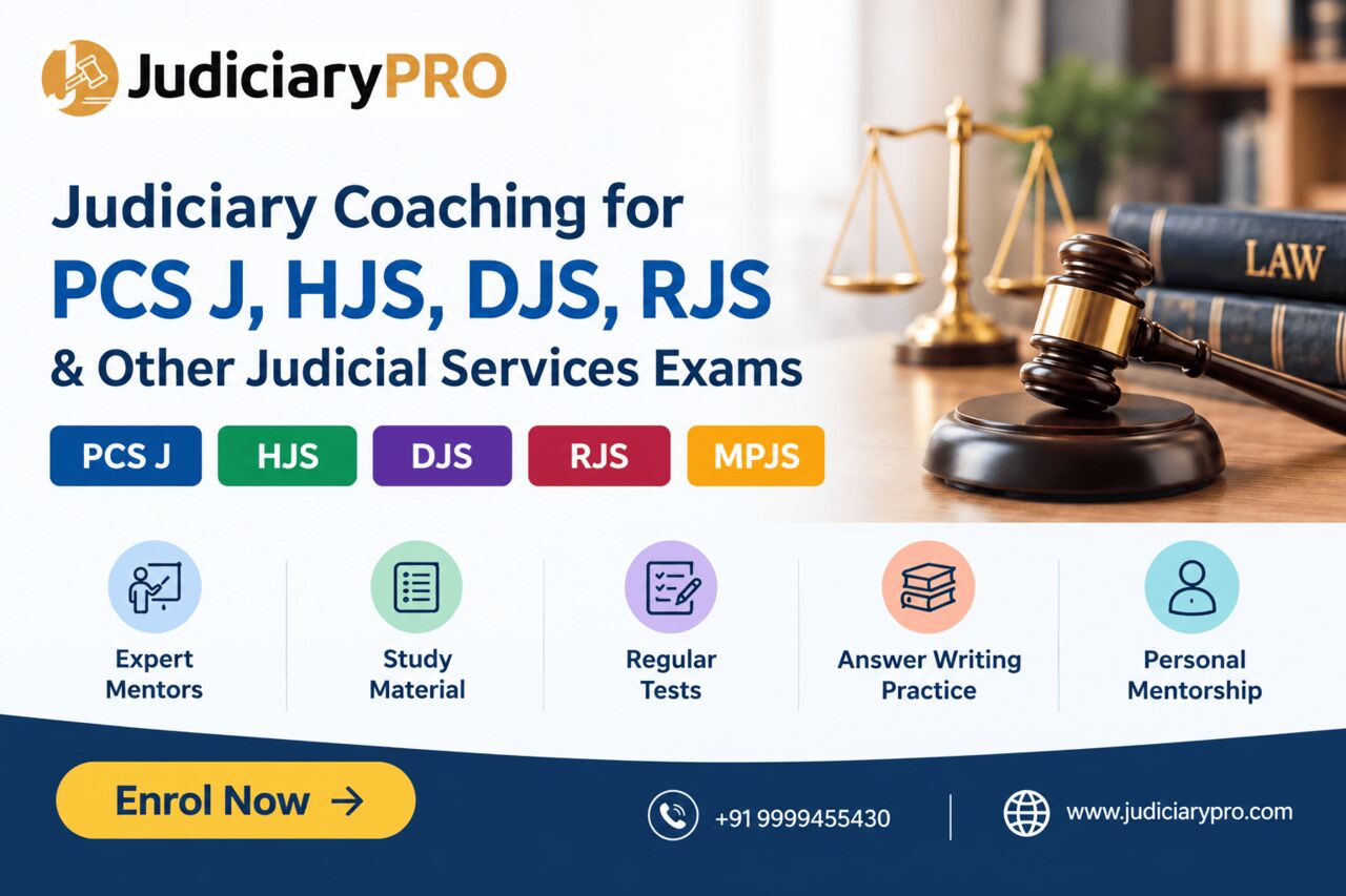 Mumbai, Lessons Offered, Judiciary Coaching For PCS J, HJS, DJS, RJS & Other Judicial Services Exams