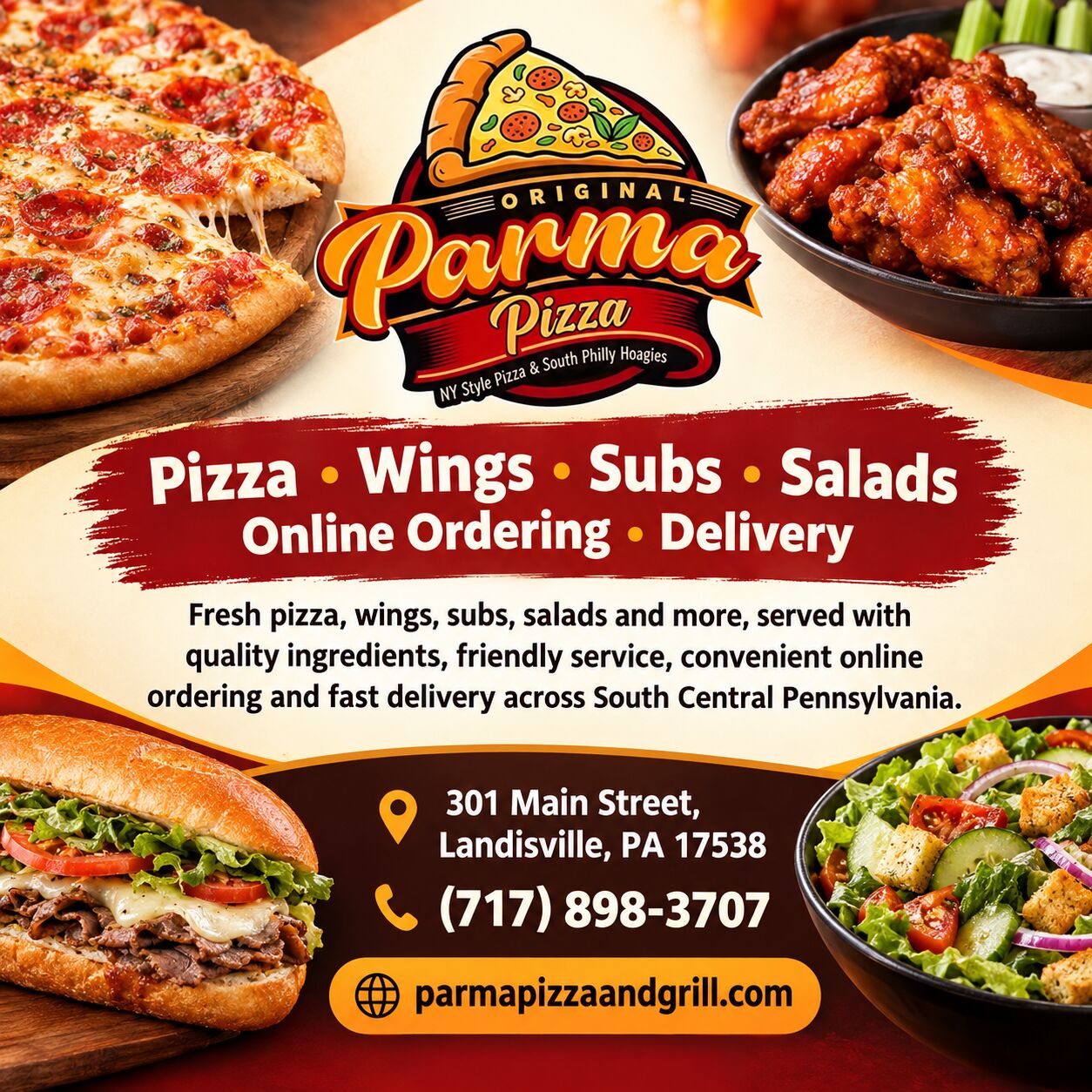 New York, Food Delivery, Quality Food And Delicious Pizza In Landisville, PA